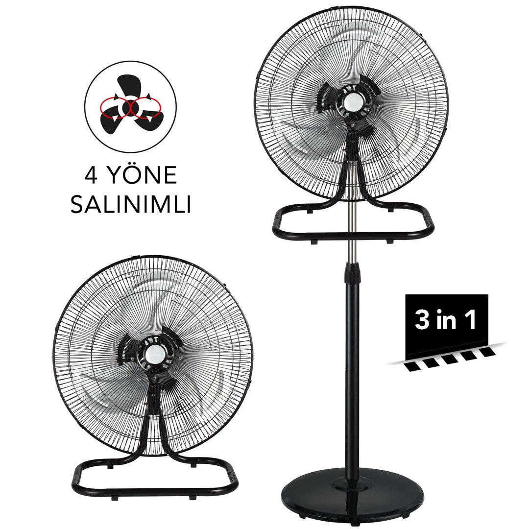 Sanayi Tipi Vantilatör (3in1) 90W